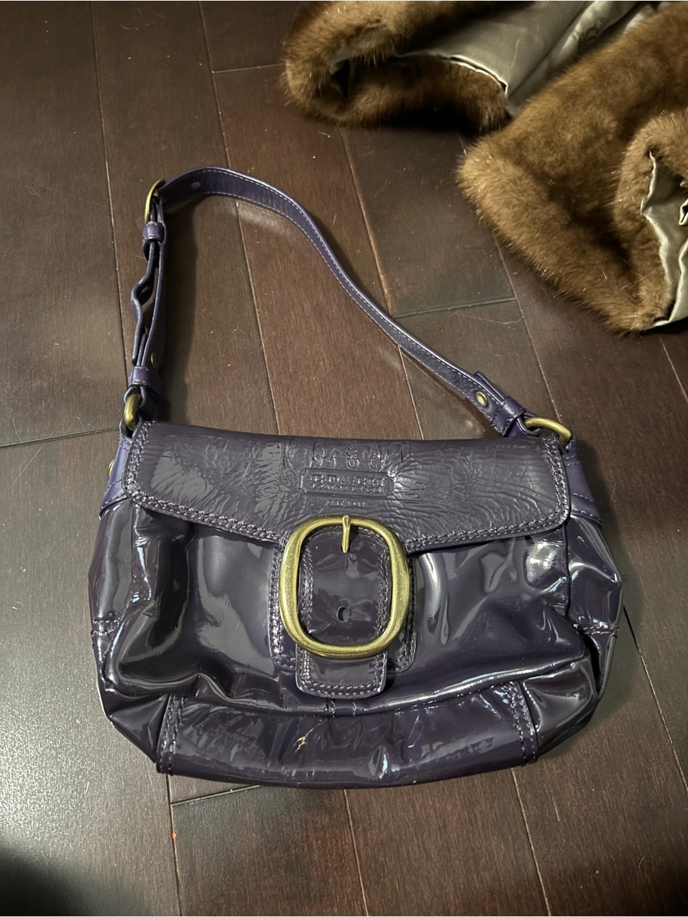 2010 RARE Patent Leather Purple Coacn Blecker Bag